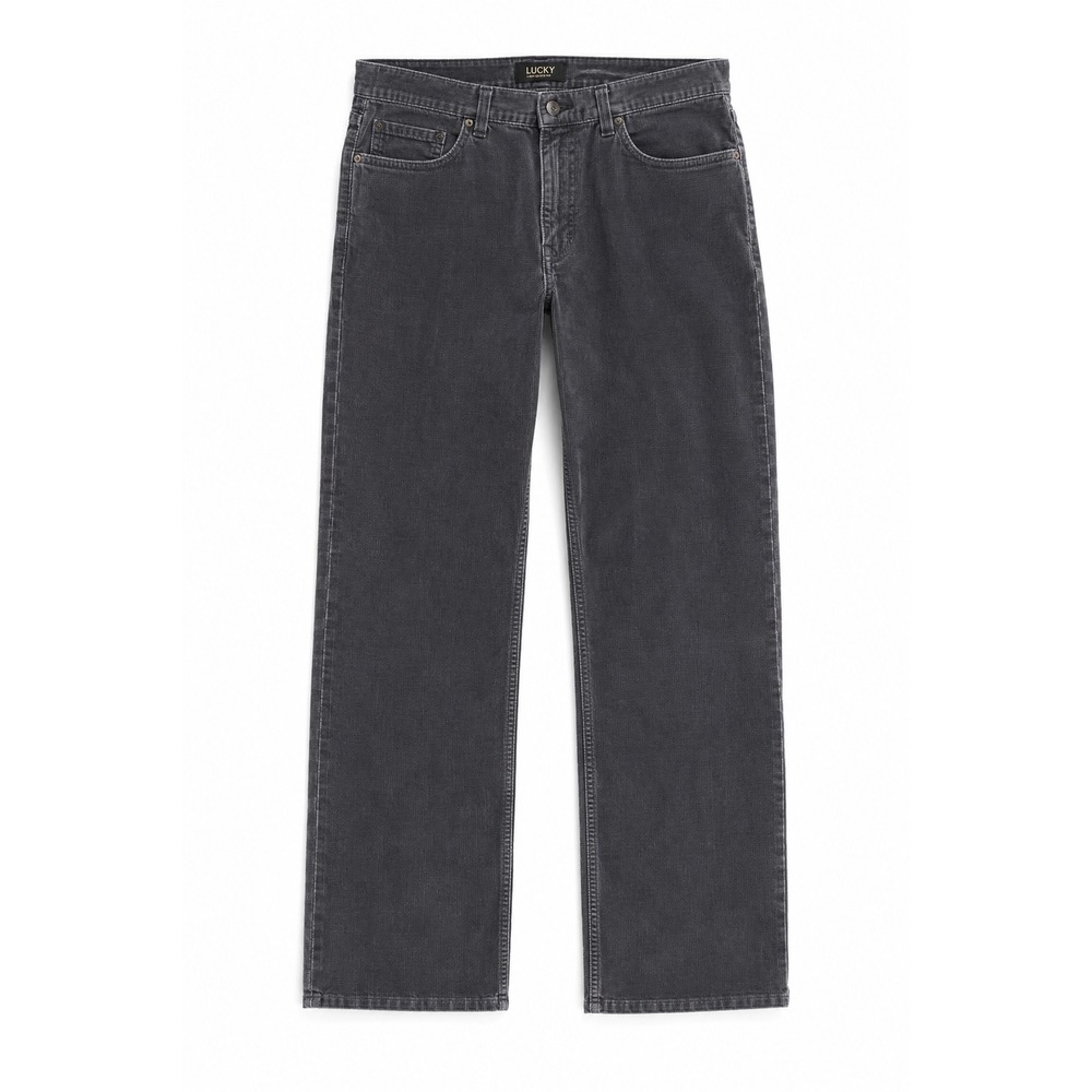 Vintage Lucky Brand Corduroy Pants Men's 34x30 Made in‎ USA Grey Straight Leg